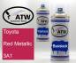Preview: Toyota, Red Metallic, 3A1: 400ml Sprühdose + 400ml Klarlack - Set, von ATW Autoteile West.